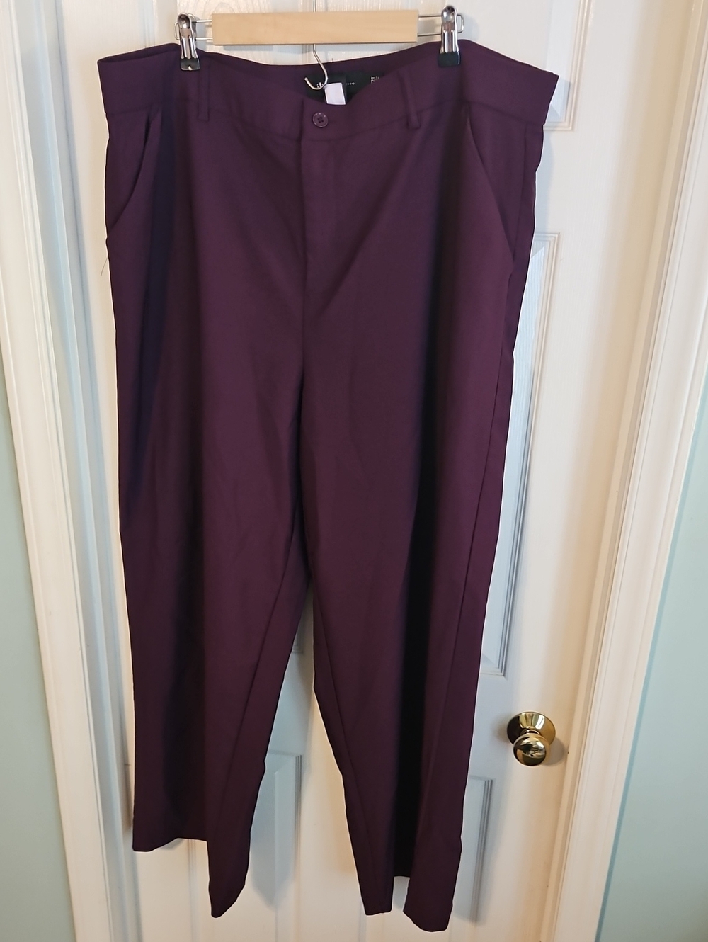 STUDIO BY torrid Plum WIDE-Leg Trousers 22 TALL LIKE NEW Super Cute! Dress Pants
